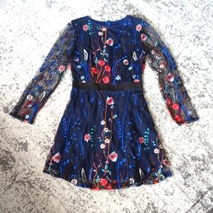 Floral dress with sheer sleeves | size M